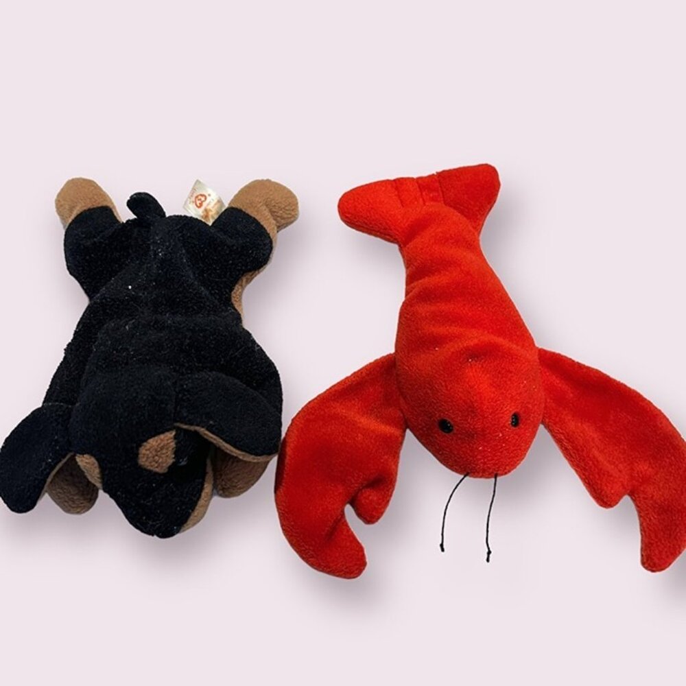 TY Beanie Babies Lobster Dog Set Retired